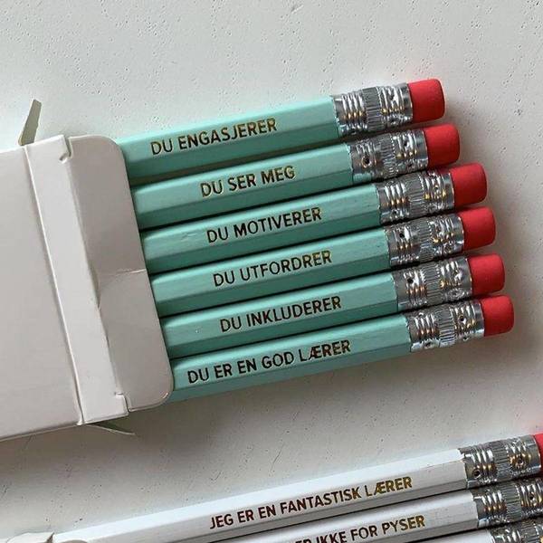 God lærer beskrivelse - Blyanter med tekst