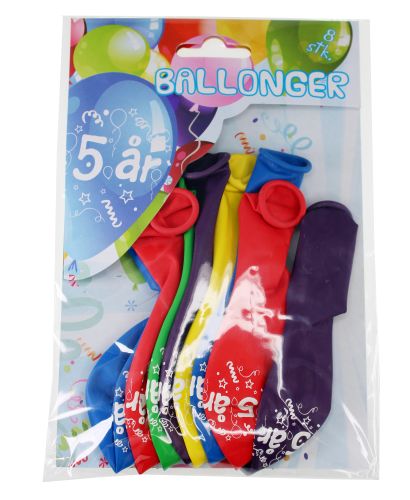Ballongar 8pk 5år