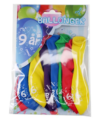 Ballongar 8pk 9år