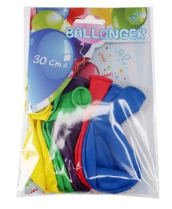 Ballongar 8pk assorterte fargar fargar - Tinka