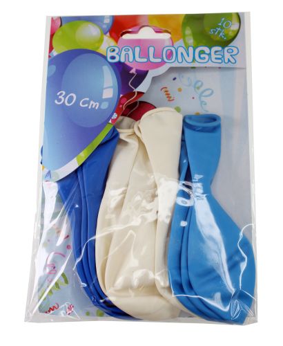 Ballongar 8pk Blå/hvit 