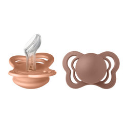 Bibs Couture 2 PACK Peach/Woodchuck - 1 / Silicone 1 / Silicone  - Salg