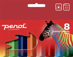 Penol Mini Jumbo Wax Crayons - 8 fargar