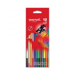 Penol Fargeblyanter - 12 tynne duo 12 farger - Penol