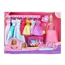 Anlily Prinsesse med ekstra kjoler med ekstra kjoler - Barbie