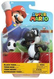 Super Mario Basic 4 inch Figure Black Yoshi - Super Mario
