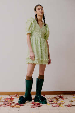 Nellie Dress Tender Green - Hofmann
