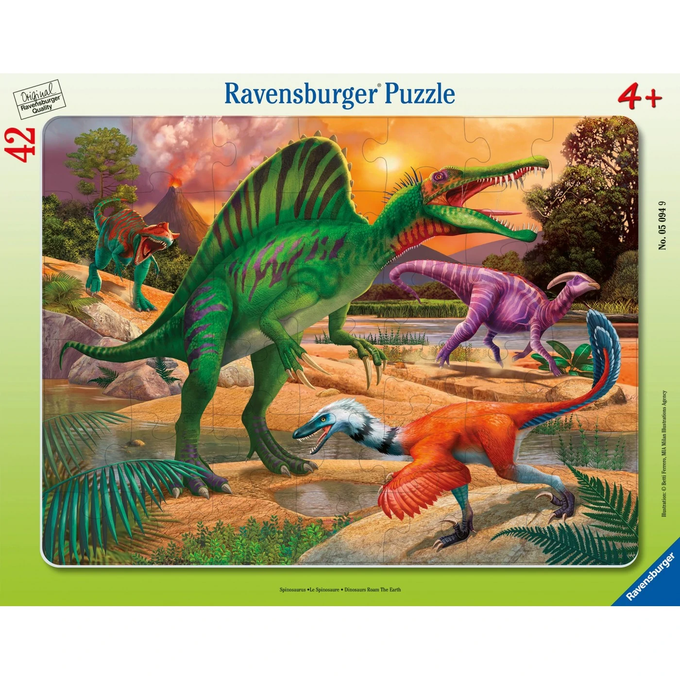 Ravensburger platepuslespel dinosaur roam the earth dinosaurs roam the earth - Ravensburger