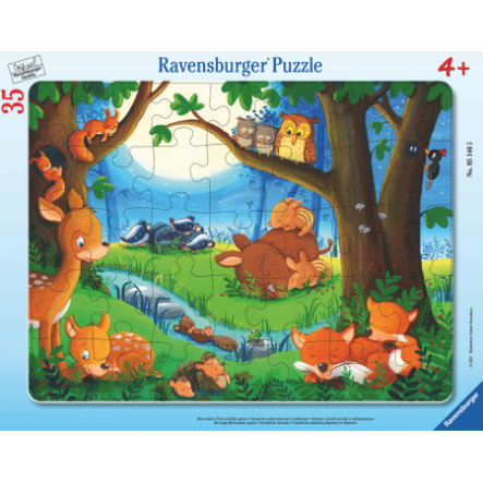 Ravensburger platepuslespilll Sleppytime animals 35 biter