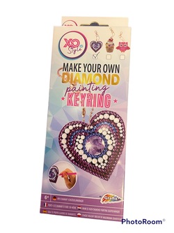 Diamond Painting Keyring - Hjerte Hjerte - Hobby