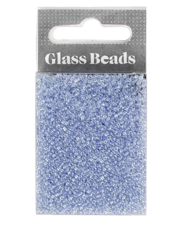 Rocaiperler Lys Blå, dia 1,7mm, str 15, hullstr 0,5-0,8 - 25gram