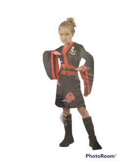 Ninja Girl Children's Costume (medium 120-130) medium 120-130 - Salg