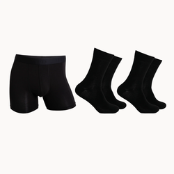 Tufte Boxer & Socks Softboost Black - Tufte