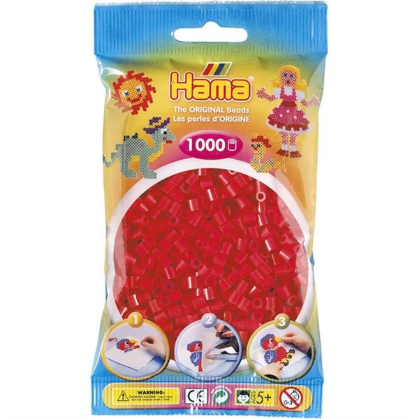 Hama Midi Beads 1000 pcs Red 207-05