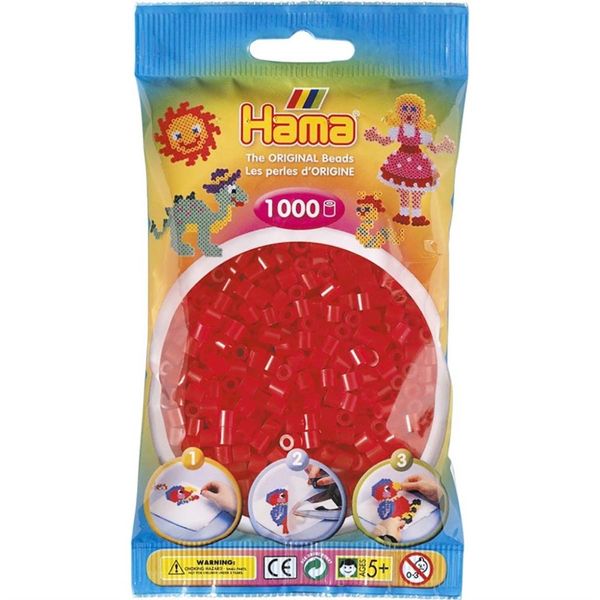 Hama Midi Beads 1000 pcs Tr red 207-13