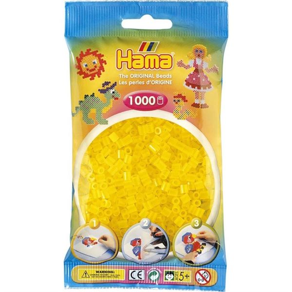 Hama Midi Beads 1000 pcs Tr yellow  207-14