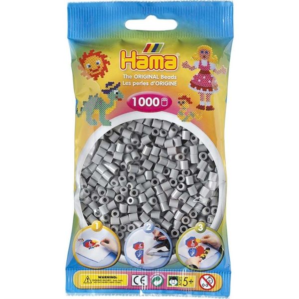 Hama Midi Beads 1000 pcs Grey  207-17