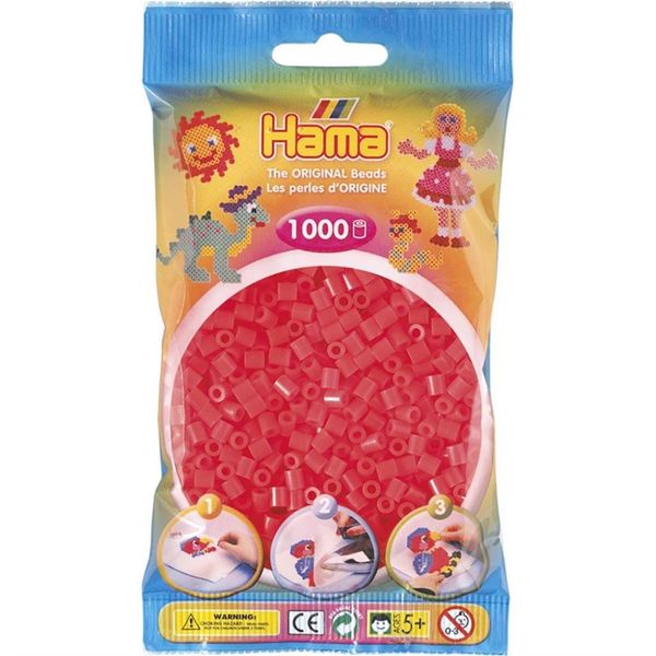 Hama Midi Beads 1000 pcs Neon red 207-35