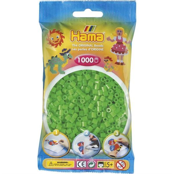 Hama Midi Beads 1000 pcs Fluorescent green 207- 42