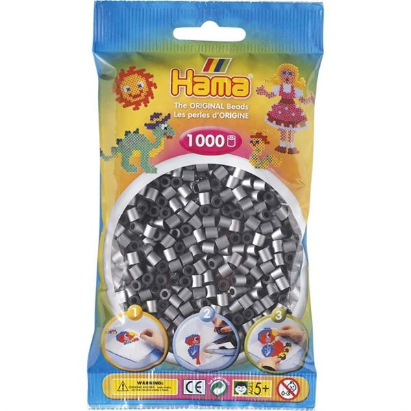 Hama Midi Beads 1000 pcs Silver 207-62