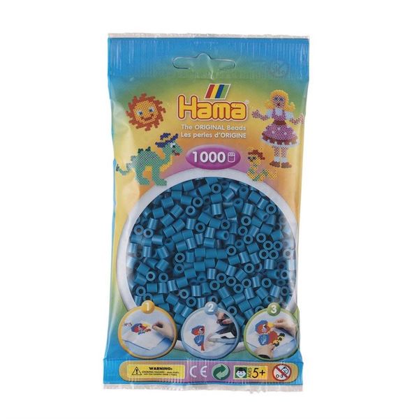 Hama Midi beads 1000 pcs. Petrol Blue 207-83