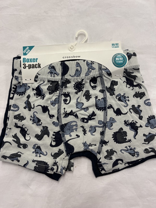 CROSSBOW 3-PK BOKSER "DINOSAUR"