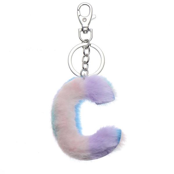 NØKKELRING PLYSJ PASTELL C