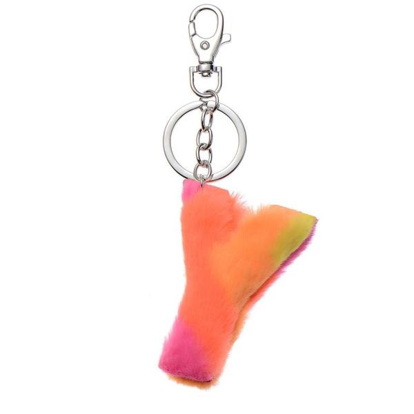 NØKKELRING PLYSJ REGNBUE Y