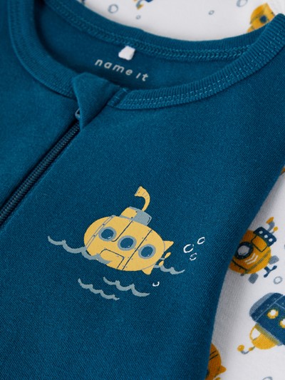 NBMNIGHTSUIT 2P ZIP LEGION BLUE (UTEN FOT)