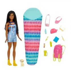 Barbie Camping Doll Mørkt hår - Salg