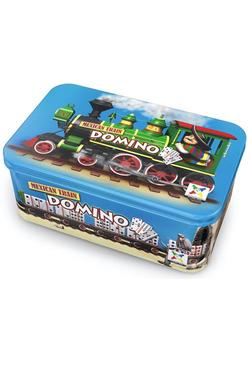 Domino Mexican Train i tinnbox Mexican Train - Brettspel