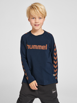 Hummel Boys T-Shirt LS Black Iris/Sierra - Hummel