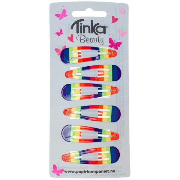 HÅRCLIPS REGNBUE 6 STK