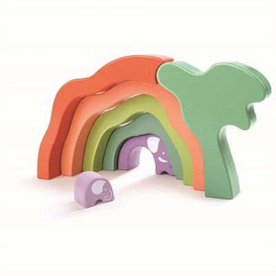 Hape Safari Elephant Stacking Blocks Stacking blocks - Hape Toys