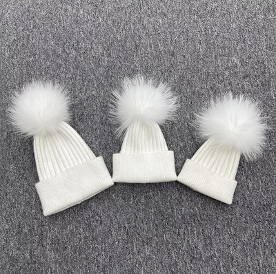 Ull lue Ribb med dusk  hvit - Guttogpike