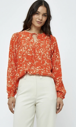 mille danea blouse orange print - Peppercorn