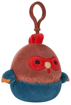 Squishmallows 9cm clip on - Brown and Blue Rooster Rooster - Squishmallows
