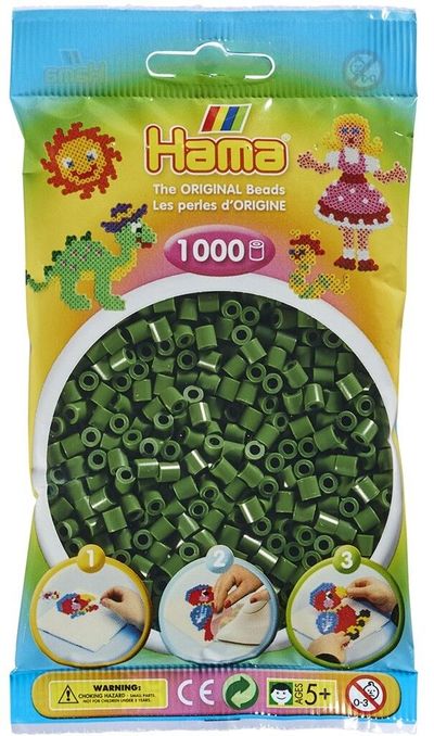 Hama Midi beads 1000 pcs. Forest Green 207-102 207-102 - hama