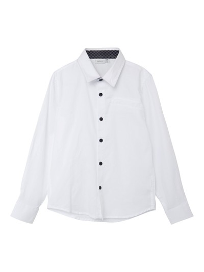 NKMFESHIRT LS SHIRT NOOS BRIGHT WHITE - Name It