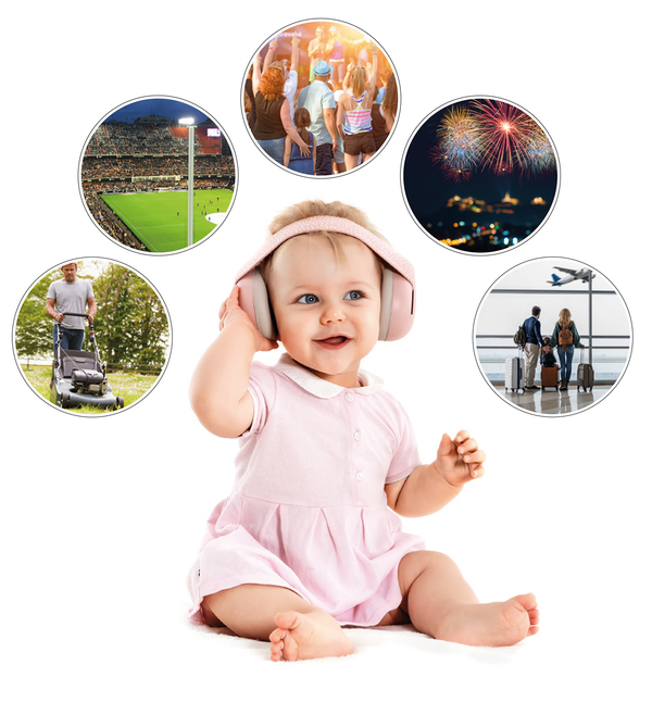 Hørselsvern for baby - Rosa