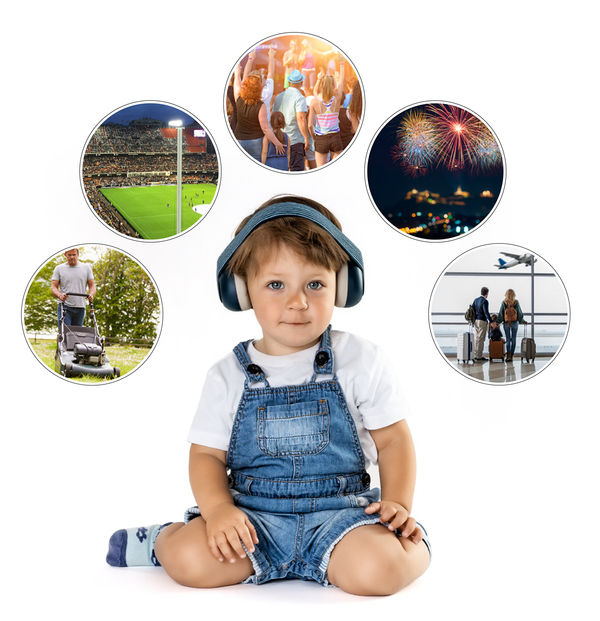 Hørselsvern for baby - Blå