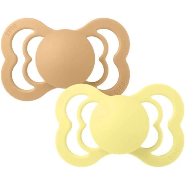 Bibs Smokk Supreme 2 Pack Silicone Size 1 - Desert Sand / Sunshine