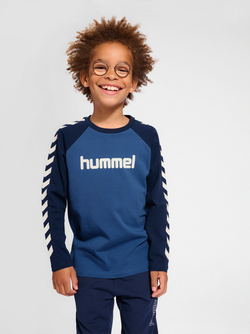 Hummel Boys Ls T-shirt Bering Sea - Hummel