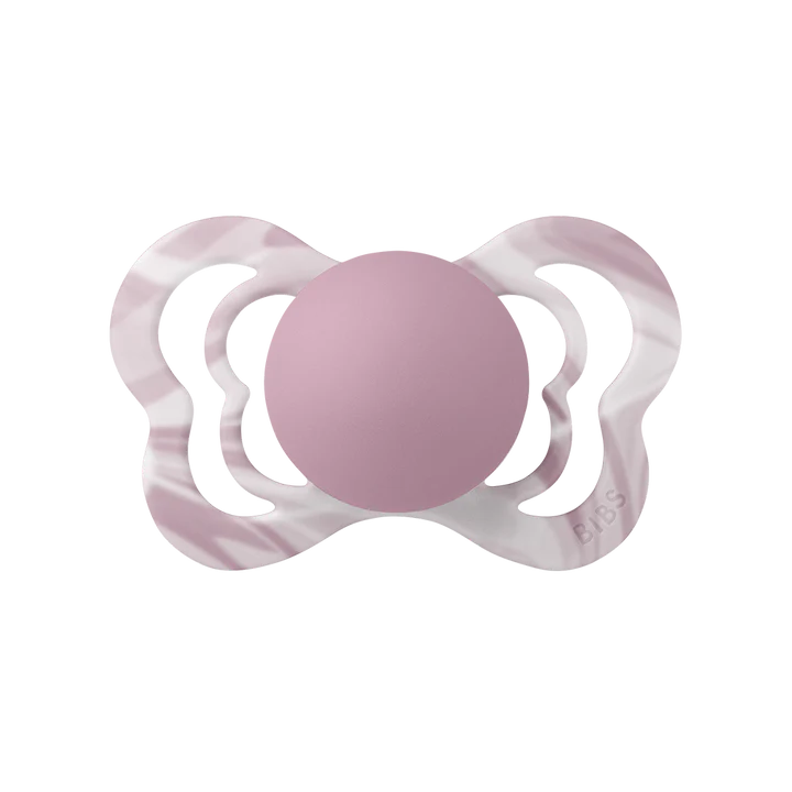 BIBS Couture 2pk tie dye Heather White - natural rubber latex- str 2