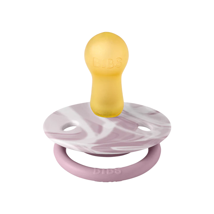 BIBS De Lux 2pk Tie Dye Heather white/natural rubber latex - str 1