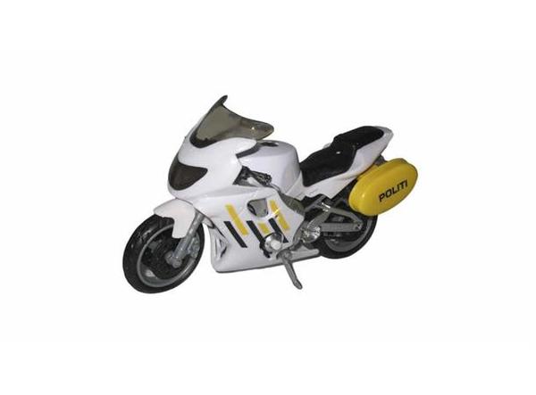 NORSK POLITIMOTORSYKKEL M/LYD (20CM)