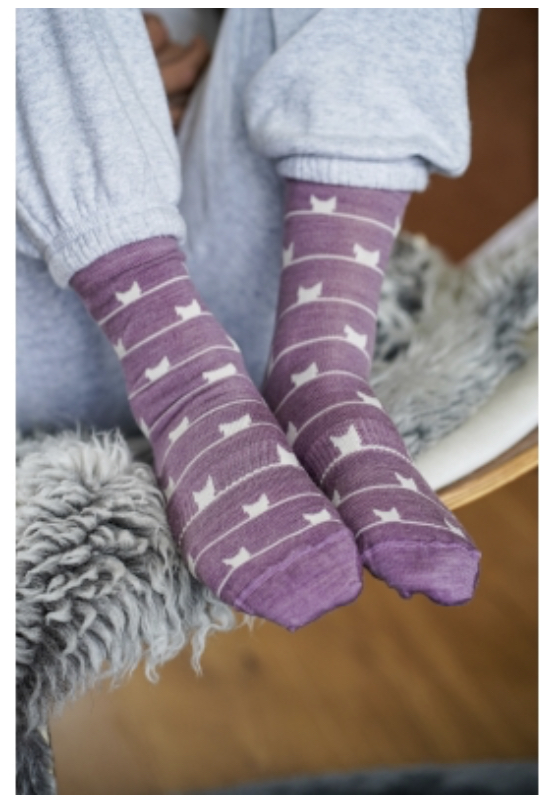 Kattnakken Ullsokk 3pk med mønster Barn