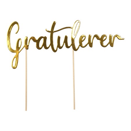 Kaketopp "gratulerer" gull