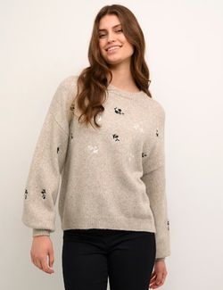 Josy knit pullover Sand - Kaffe Clothing