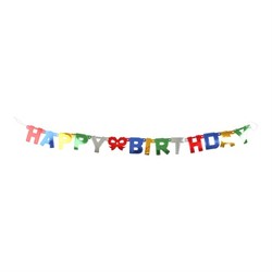 BANNER HAPPY BIRTHDAY FOIL MIXED COLOR BANNER HAPPY BIRTHDAY FOIL MIXED COLOR - Bursdag/Fest